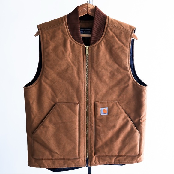 NWOT CARHARTT Relaxed Fit Firm Duck Insulated Rib Collar Vest - Picture 1 of 10
